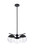 Elegant Lighting - LD6129BK - Three Light Pendant - Eclipse - Black