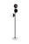 Elegant Lighting - LD6159BK - Three Light Floor Lamp - Eclipse - Black and Clear