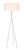 Elegant Lighting - LD6190S - One Light Floor Lamp - Cason - Silver and White shade