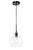 Elegant Lighting - LD6198BK - One Light Pendant - Pierce - Black
