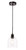 Elegant Lighting - LD6210BK - One Light Pendant - Gabe - Black and Clear seeded glass