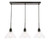 Elegant Lighting - LD6222BK - Three Light Pendant - Clive - Black