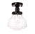 Elegant Lighting - LD6246BK - One Light Flush Mount - Lyle - Black and Clear seeded glass
