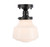 Elegant Lighting - LD6249BK - One Light Flush Mount - Lyle - Black and frosted white glass