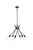Elegant Lighting - LD640D23BK - Six Light Pendant - Lucca - black