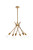 Elegant Lighting - LD640D23BR - Six Light Pendant - Lucca - brass