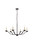 Elegant Lighting - LD641D36BK - Six Light Pendant - Trey - black