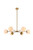 Elegant Lighting - LD643D36BR - Six Light Pendant - Briggs - brass