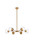 Elegant Lighting - LD644D30BR - Six Light Pendant - Briggs - brass