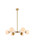 Elegant Lighting - LD645D30BR - Six Light Pendant - Briggs - brass