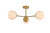 Elegant Lighting - LD649F26BR - Three Light Flush Mount - Briggs - brass