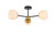 Elegant Lighting - LD649F26BRK - Three Light Flush Mount - Briggs - black