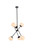 Elegant Lighting - LD657D24BK - Six Light Pendant - Axl - black