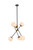 Elegant Lighting - LD657D24BRK - Six Light Pendant - Axl - black