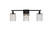 Elegant Lighting - LD7010BK - Three Light Bath - Phineas - Black and Clear