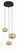George Kovacs - P5473-884-L - LED Mini Pendant - Halo - Coal And Brushed Gold