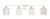 Elegant Lighting - LD7013C - Four Light Wall Sconce - Phineas - Chrome and Clear Crystals
