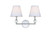 Elegant Lighting - LD7022W15C - Two Light Wall Sconce - Bethany - Chrome and White