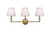 Elegant Lighting - LD7023W24SG - Three Light Wall Sconce - Bethany - Satin Gold and White