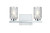 Elegant Lighting - LD7026W14C - Two Light Wall Sconce - Cassie - Chrome and Clear