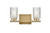 Elegant Lighting - LD7026W14SG - Two Light Wall Sconce - Cassie - Satin Gold and Clear