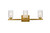 Elegant Lighting - LD7027W24BR - Three Light Bath - Cassie - Brass and Clear Shade