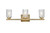 Elegant Lighting - LD7027W24SG - Three Light Wall Sconce - Cassie - Satin Gold and Clear