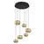 George Kovacs - P5474-884-L - LED Pendant - Halo - Coal And Brushed Gold