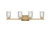 Elegant Lighting - LD7028W32SG - Four Light Wall Sconce - Cassie - Satin Gold and Clear
