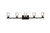 Elegant Lighting - LD7029W41BK - Five Light Bath - Cassie - Black and Clear Shade