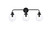 Elegant Lighting - LD7035W28BK - Three Light Bath - Hanson - Black and Clear Shade