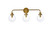 Elegant Lighting - LD7035W28BR - Three Light Bath - Hanson - Brass and Clear Shade