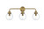 Elegant Lighting - LD7035W28SG - Three Light Wall Sconce - Hanson - Satin Gold and Clear