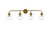 Elegant Lighting - LD7037W38BR - Four Light Bath - Hanson - Brass and Clear Shade