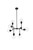 Elegant Lighting - LD7039D36BK - Eight Light Pendant - Hanson - Black