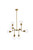 Elegant Lighting - LD7039D36BR - Eight Light Pendant - Hanson - Brass