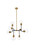 Elegant Lighting - LD7039D36BRB - Eight Light Pendant - Hanson - Black and Brass