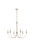 Elegant Lighting - LD7041D32WD - Six Light Pendant - Brielle - Weathered Dove