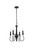 Elegant Lighting - LD7043D17BK - Four Light Pendant - Flynx - Black