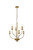 Elegant Lighting - LD7046D24BR - Six Light Pendant - Westley - Brass