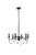 Elegant Lighting - LD7048D24BK - Six Light Pendant - Westley - Black