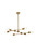 Elegant Lighting - LD7051D31BR - Six Light Pendant - Xavier - Brass