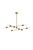 Elegant Lighting - LD7052D35BR - Six Light Pendant - Xavier - Brass