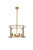 Elegant Lighting - LD7057D20BR - Four Light Pendant - Agnys - Brass