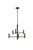 Elegant Lighting - LD7060D22BK - Six Light Pendant - Carmella - Black