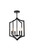 Elegant Lighting - LD7068F14BK - Four Light Pendant - Kiera - Black