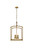 Elegant Lighting - LD7070D15BR - Four Light Pendant - Janet - Brass