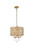 Elegant Lighting - LD713D14BR - Four Light Pendant - Elise - brass