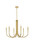 Elegant Lighting - LD722D30BR - Six Light Chandelier - Layne - Brass