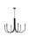 Elegant Lighting - LD722D36BK - Six Light Chandelier - Layne - Black
